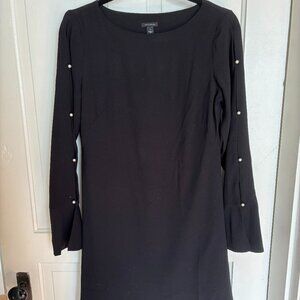 Black, long-sleeved dress